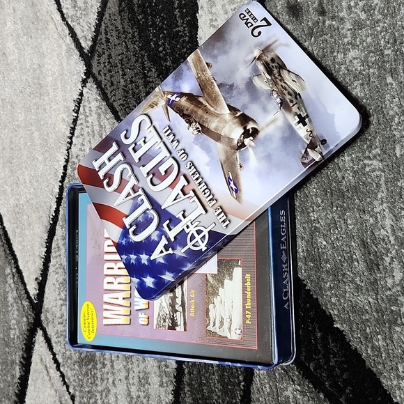 A CLASH OF EAGLES THE FIGHTERS OF WWII COLLECTOR TIN 2 DVD'S P-51 P-47 TACTICS - Picture 11 of 13